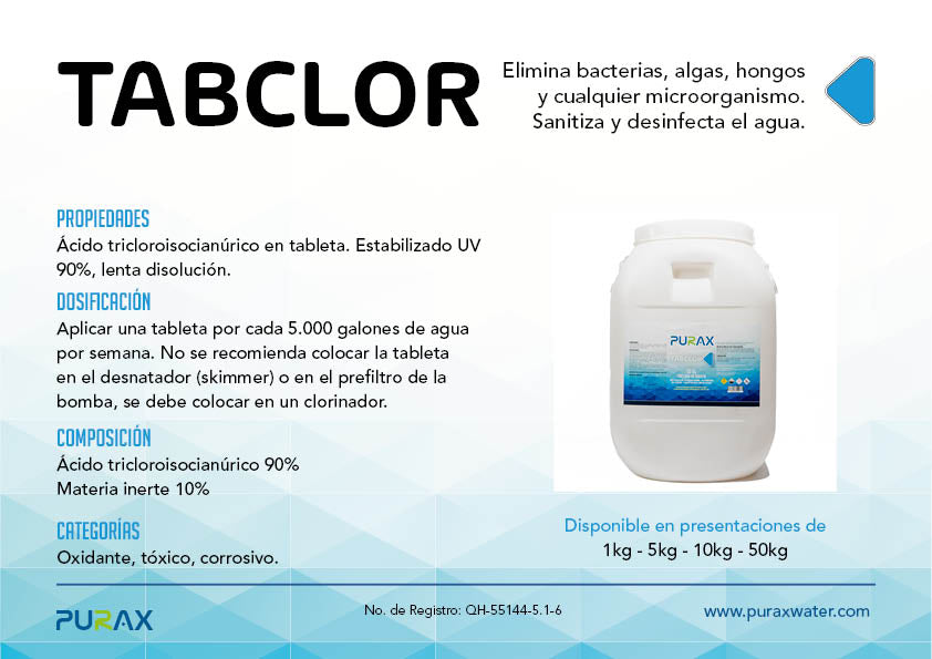 TABCLOR 50kg (Tabletas)