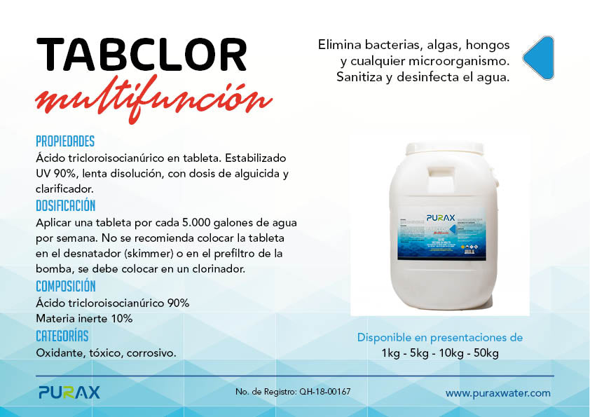 TABCLOR MULTIFUNCIÓN 50kg (Tabletas)